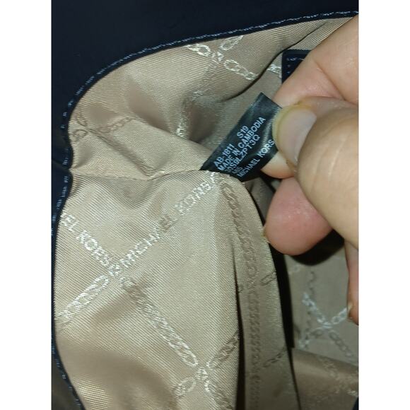 Michael Kors Carter Denim MK Open Tote Designer Logo print Large blue bag - Picture 10 of 12